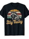 Stay Trashy Funny Opossum Raccoon Internet Memes Funny Meme T-Shirt