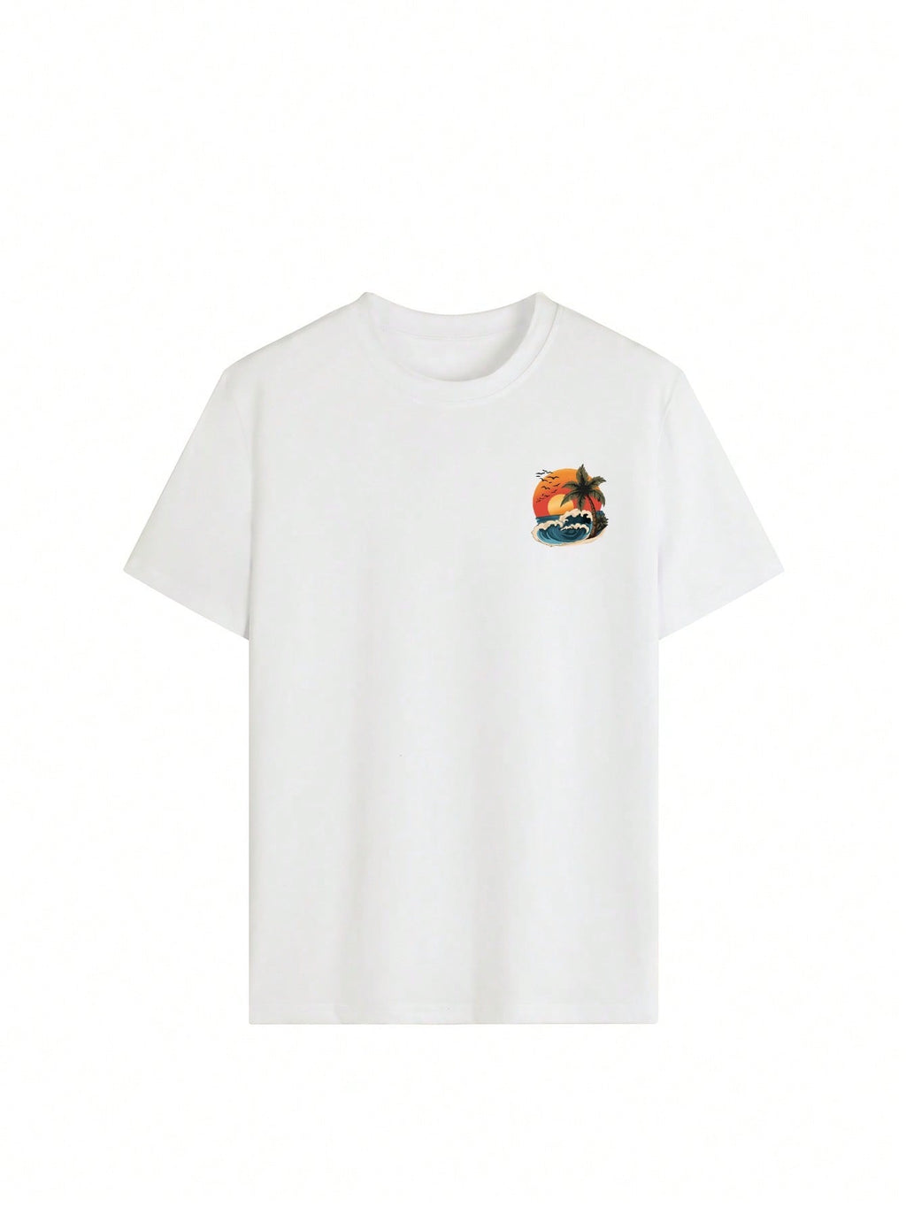 Forever Chasing Sunsets T-Shirt Women Beach Sunset Palm Tree Graphic Tee