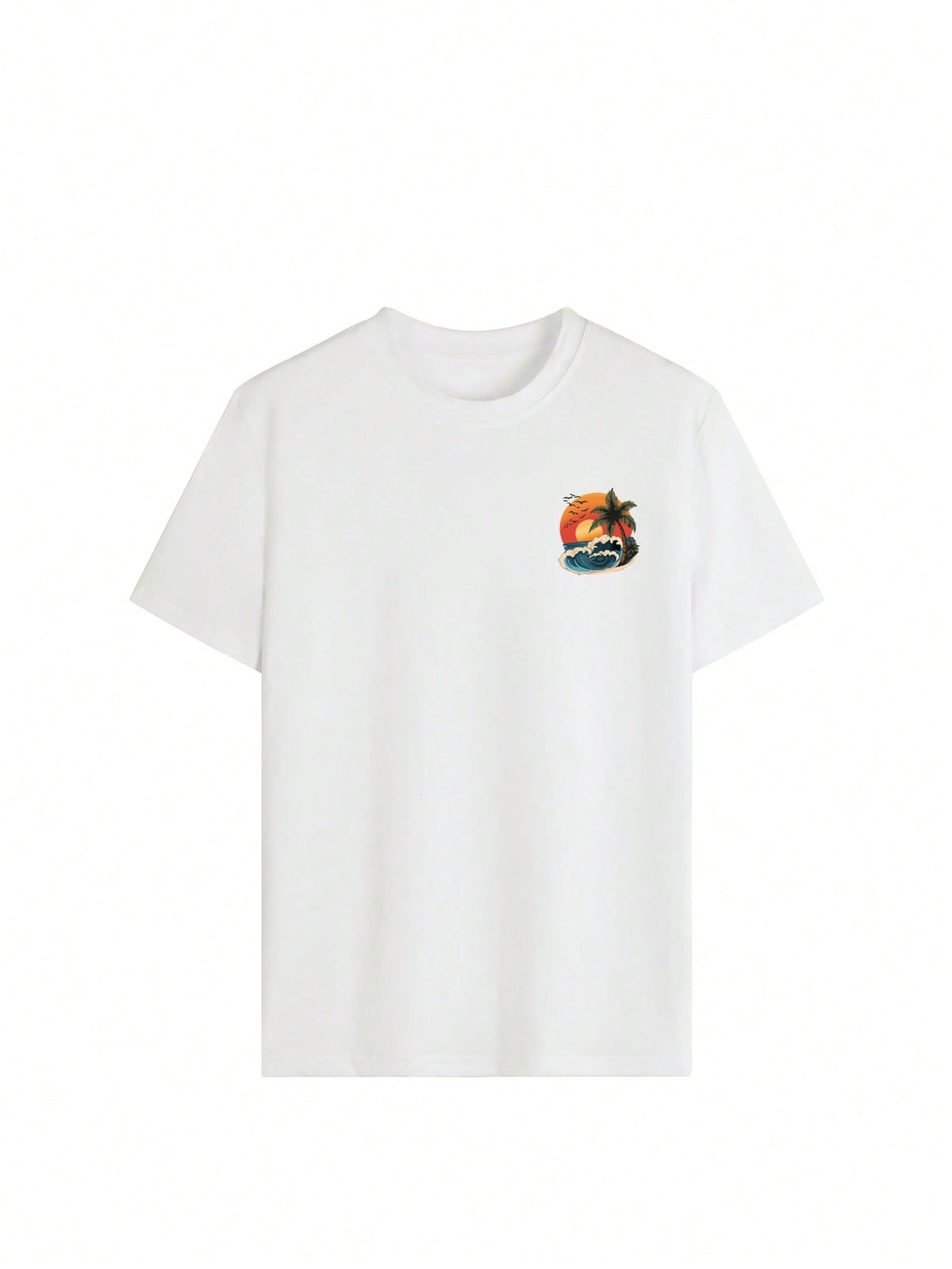 Forever Chasing Sunsets T-Shirt Women Beach Sunset Palm Tree Graphic Tee