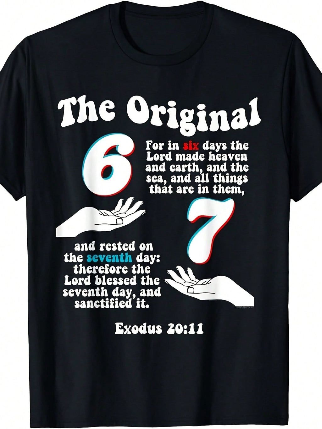 67 Christian Bible Verse Gods Creation Funny-Shirt  A Spring Or Summer Day, Casual WearPattern Print Crew Neck-Shirt