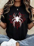 Halloween Spider T-Shirt Creepy Arachnid Web Costume Party Top