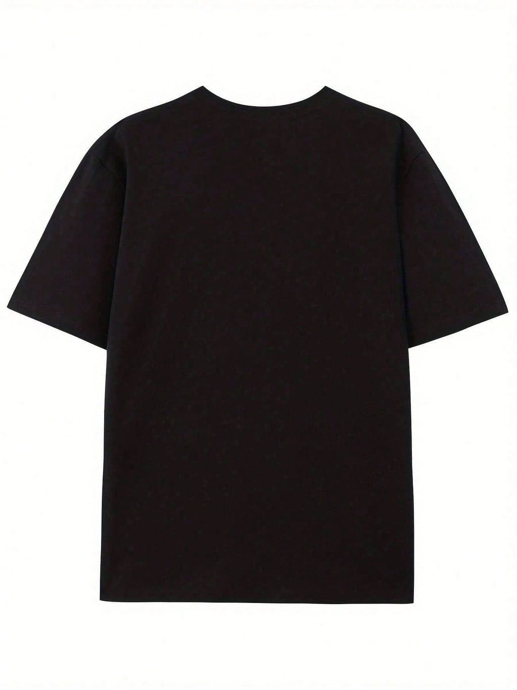 Men'S Graphic T-Shirt Featuring A Design Of, Highlighting His Birth, Teachings, And Triumph, In A Black Color With Striking Yellow And Orange Letterin