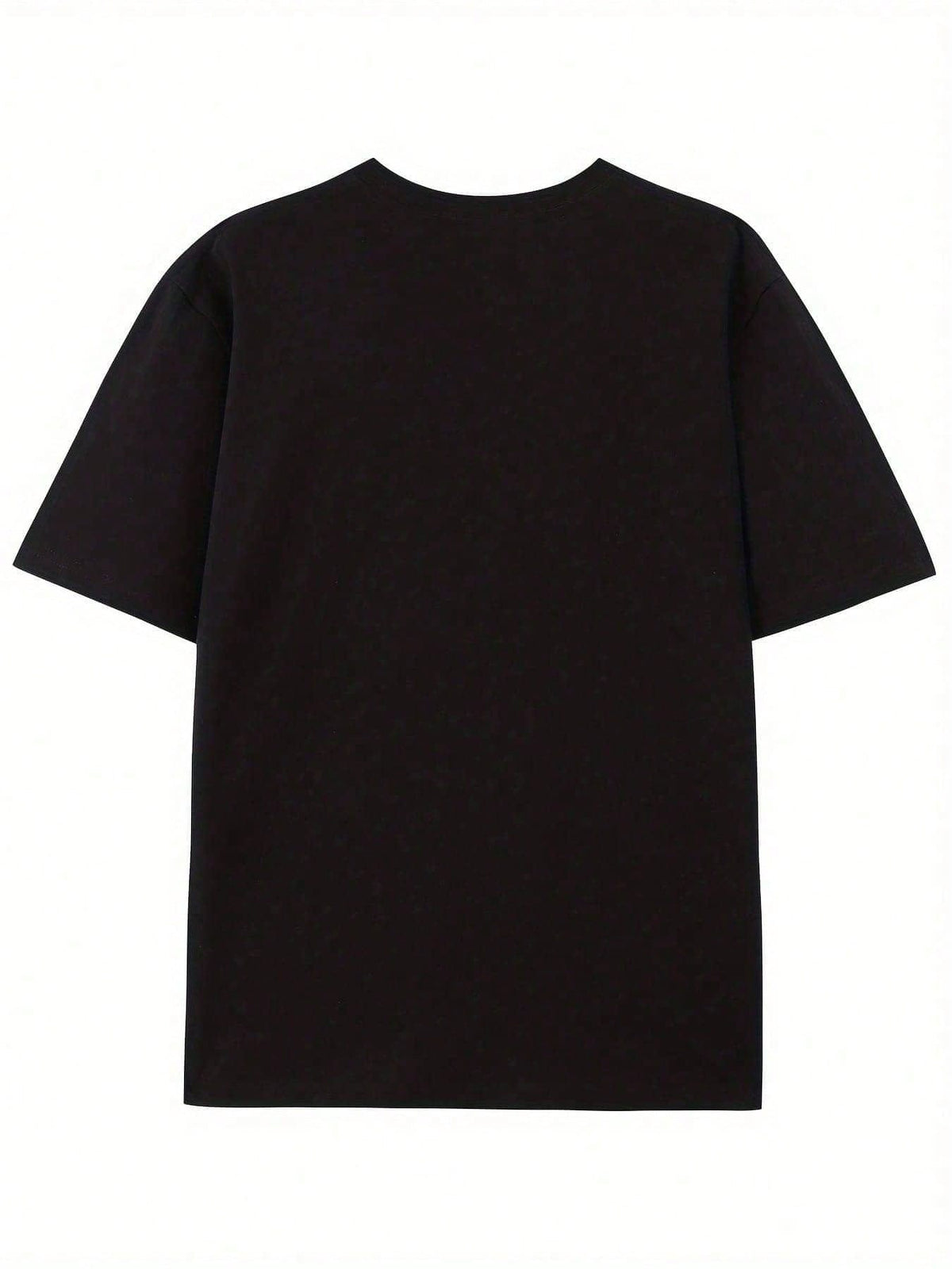 Men'S Graphic T-Shirt Featuring A Design Of, Highlighting His Birth, Teachings, And Triumph, In A Black Color With Striking Yellow And Orange Letterin