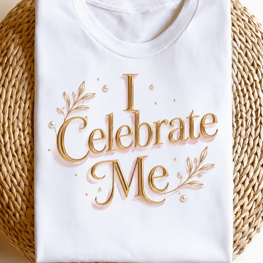 I Celebrate Me T-Shirt Women'S And Men'S Breathable Lightweight Summer Casual Crew Neck Wrinkle-Free Solid Color For Office Daily Or Gifts