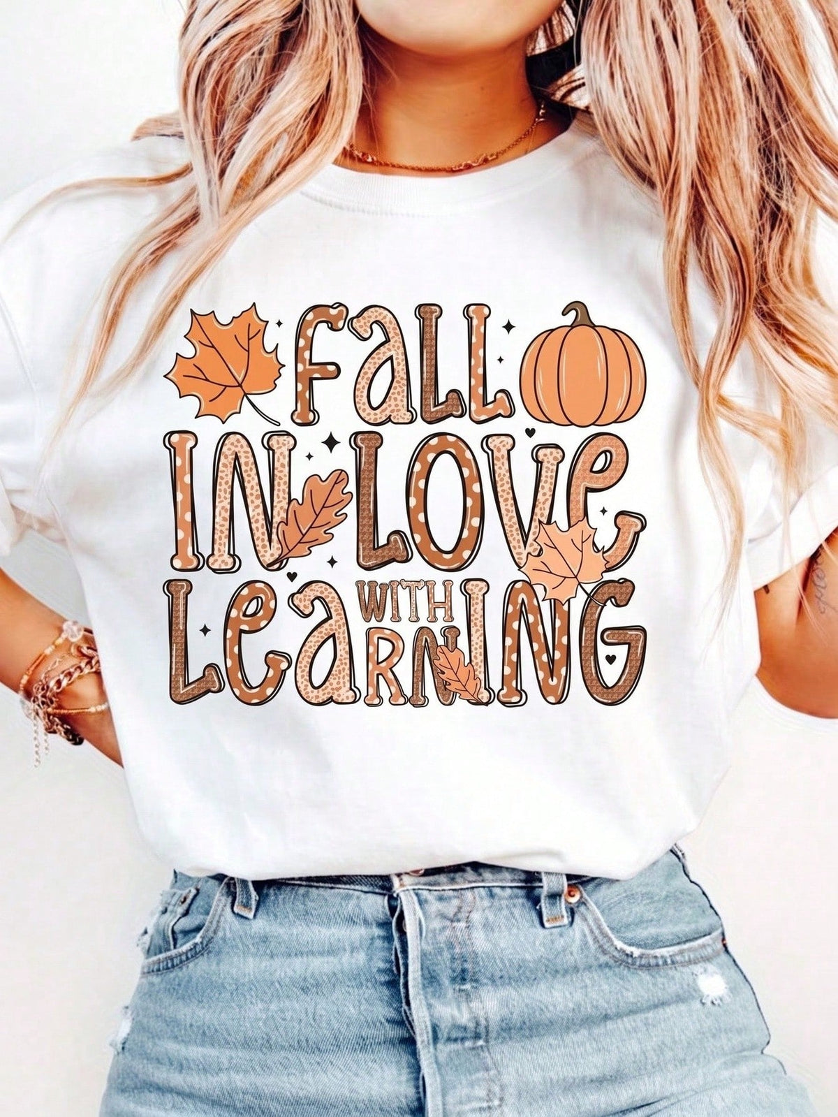 Autumn Teacher Shirts, Comfortable-Colored Teacher T-Shirts, Back-To-School Teacher Shirts, Learning-Themed T-Shirts, Thanksgiving Teacher T-Shirts,