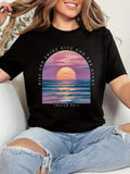 Rise And Shine Give God The Glory T-Shirt Isaiah 60:1 Ocean Sunset Tee