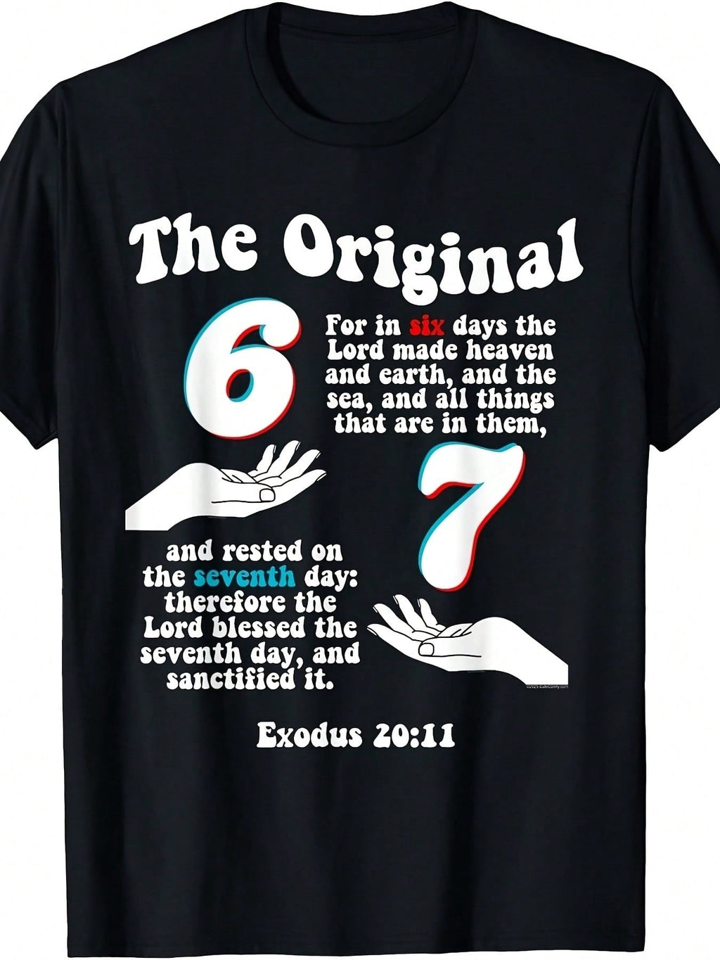 67 Christian Bible Verse Gods Creation Funny-Shirt  A Spring Or Summer Day, Casual WearPattern Print Crew Neck-Shirt