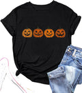 Halloween Tshirts for Women Funny Pumpkin Printed Graphic Tops Halloween Women Tshirts