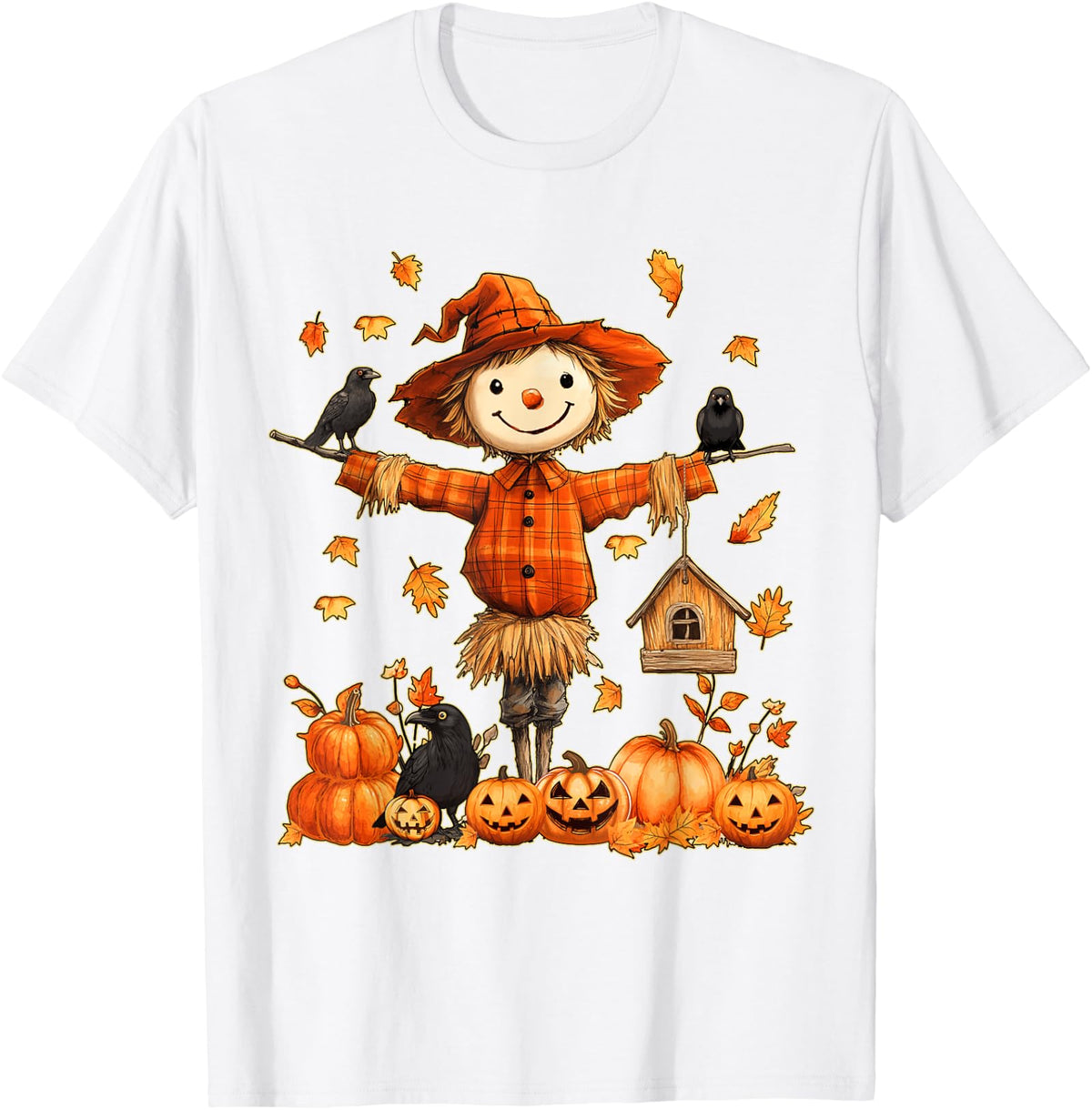 Cute Scarecrow Pumpkin Thanksgiving Halloween Unisex T-Shirt