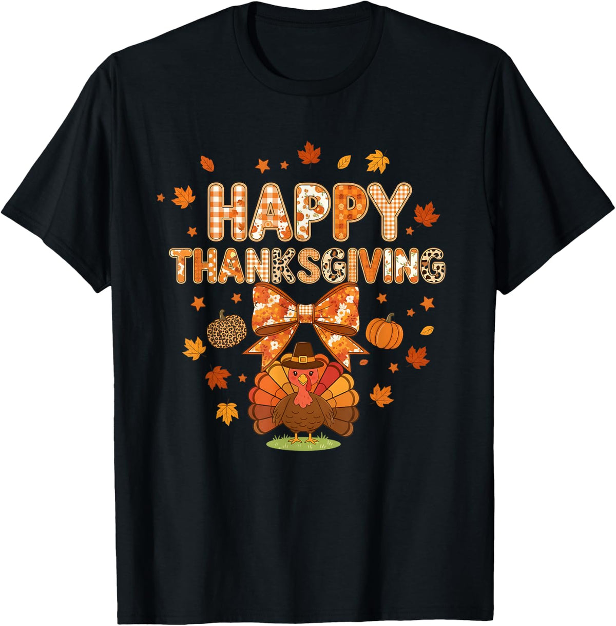 Happy Thanksgiving Funny Turkey Family Dinner Fall Unisex T-Shirt