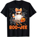 Boo-Jee Ghost T-Shirt Funny Halloween Coffee Lover Women Tee