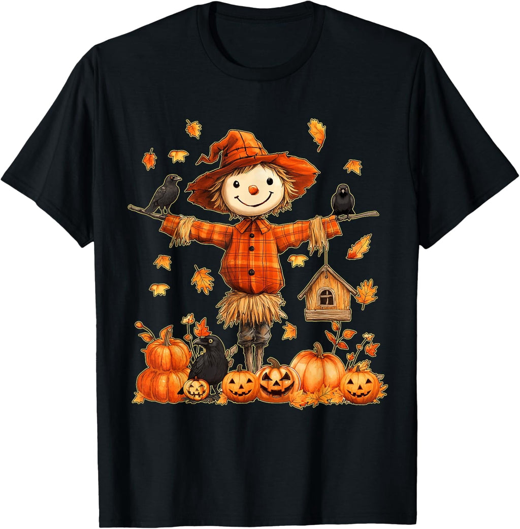 Cute Scarecrow Pumpkin Thanksgiving Halloween Unisex T-Shirt