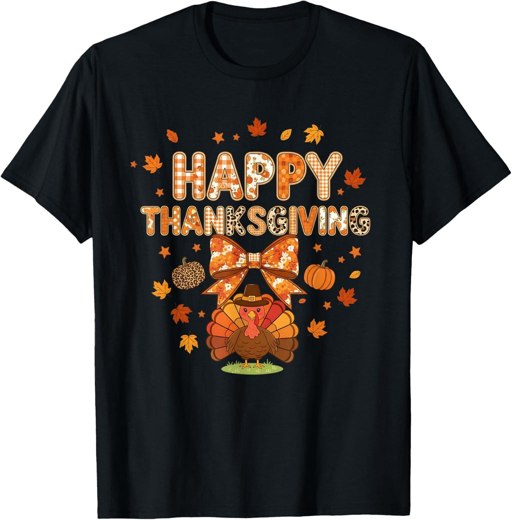 Happy Thanksgiving Funny Turkey Family Dinner Fall Unisex T-Shirt