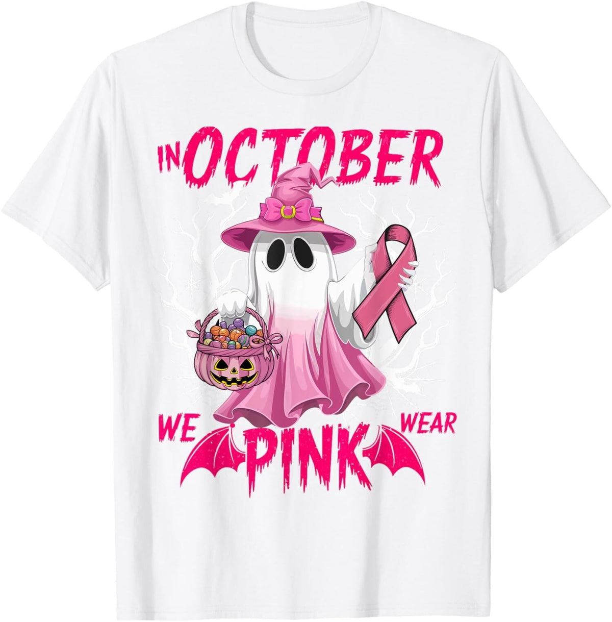 In October We Wear Pink Cancer Awareness Theme Unisex T-Shirt
