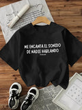 Me Encanta El Sonido De Nadie Hablando T-Shirt Women Funny Spanish Quote Tee