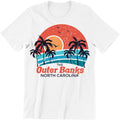 Men's The Outer Banks North Carolina Print Graphic T‑Shirt, Summer Vacation Men T shirts Crew Neck Basic T-shirt For Men