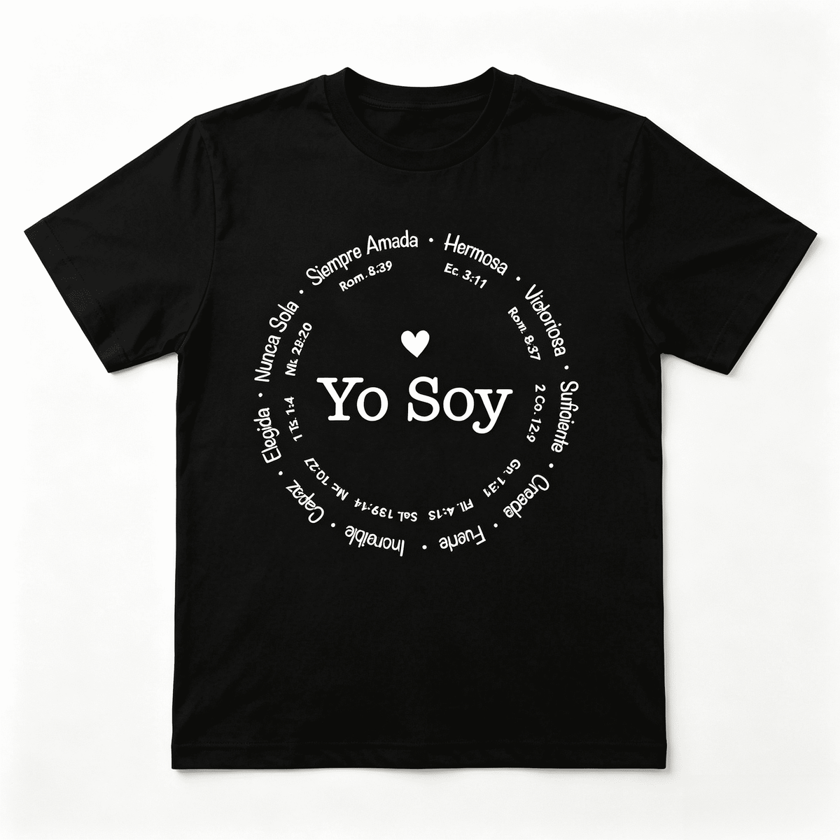 Oversized "YO SOY" T-Shirt For Women - Loose Fit Biblical Verse Design In Spanish, Inspirational Affirmations,Round Neck, Short Sleeve