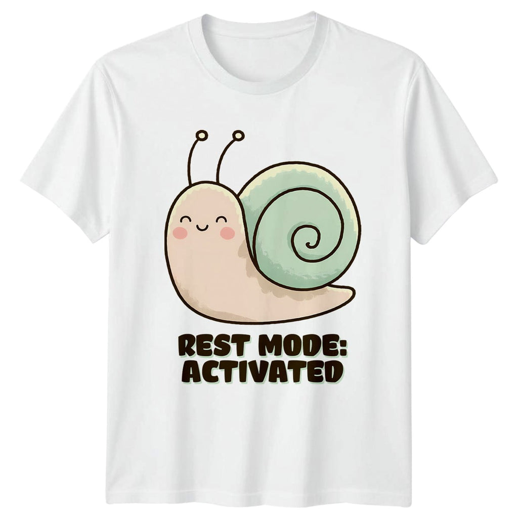 Rest Mode Activated T-Shirt Cute Snail Relaxation Wildlife Gift