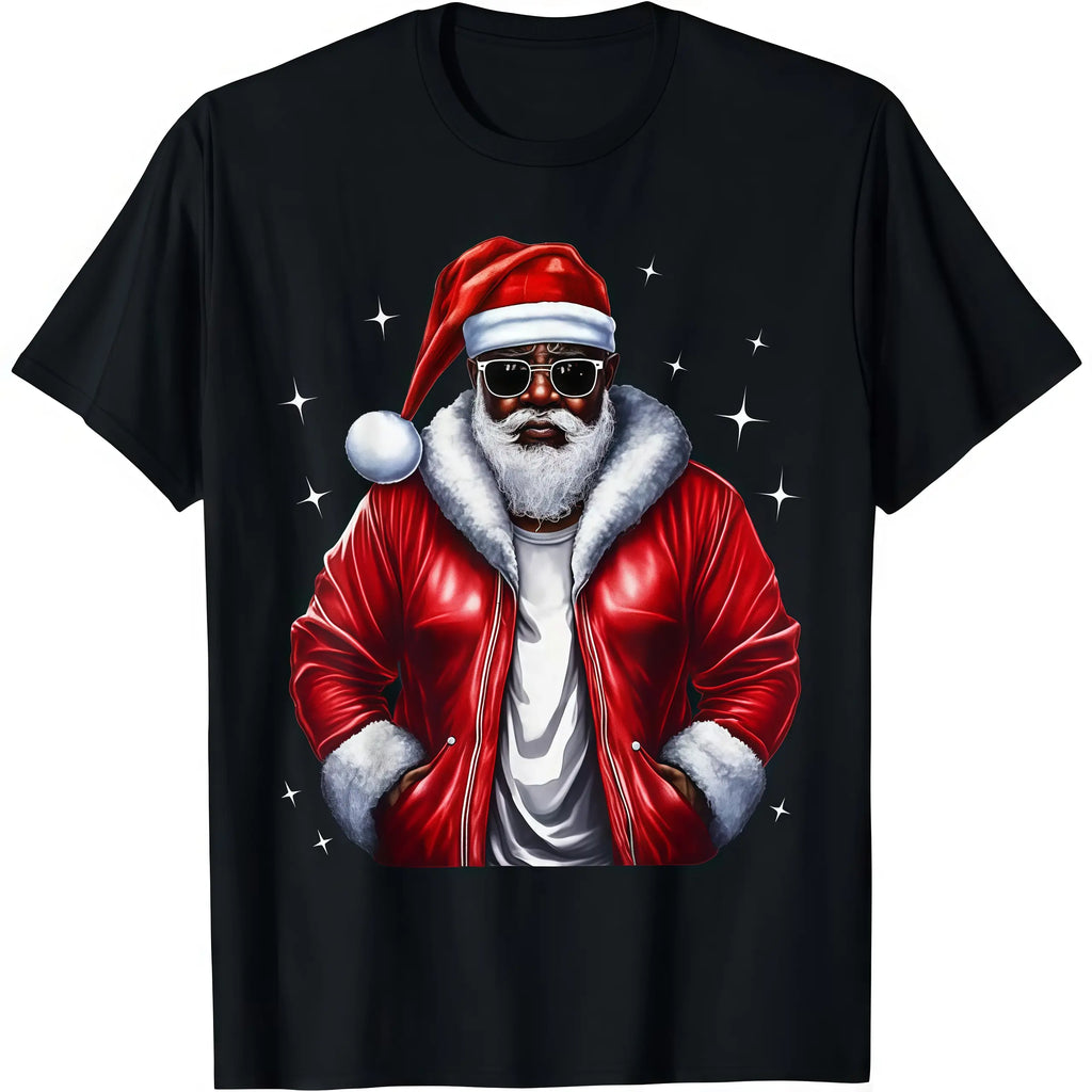 Unisex Short Sleeve T-shirt, Festive Christmas Top with Humorous Graphic, Crew Neck Casual Women Men Streetwear Christmas T Shirts