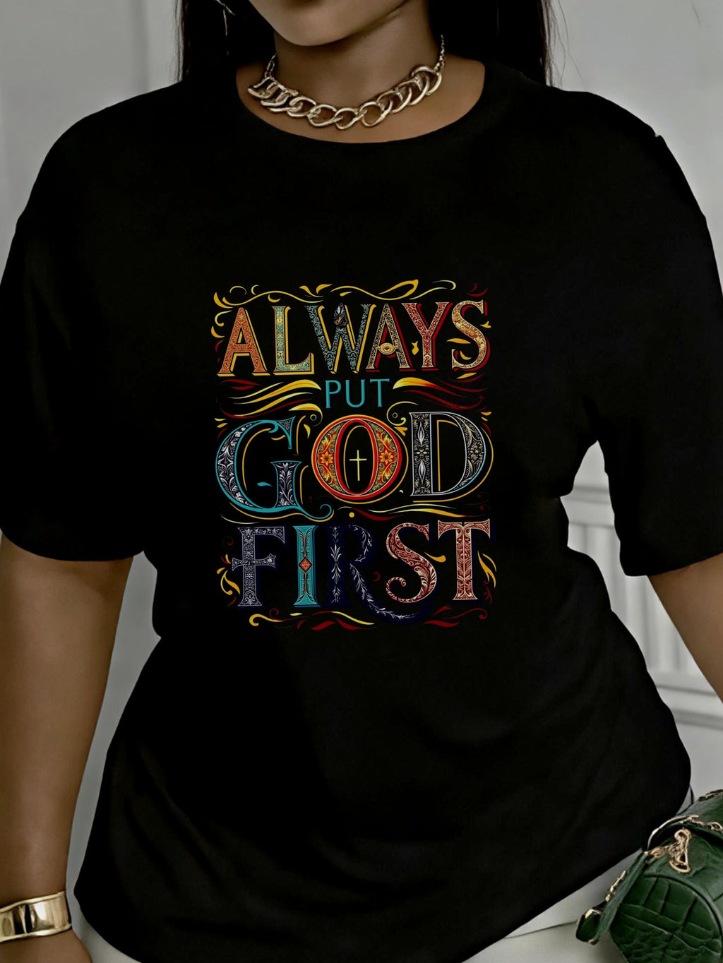 God First Shirt Always Put God First Inspirational Bible Verse Tee