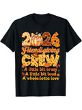 Friendsgiving Thanksgiving Graphic T-Shirt, Unisex Fall Turkey Pumpkin Tee, Casual Short Sleeve Shirt