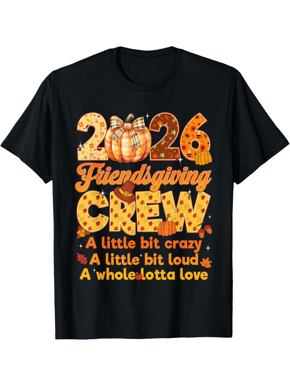 Friendsgiving Thanksgiving Graphic T-Shirt, Unisex Fall Turkey Pumpkin Tee, Casual Short Sleeve Shirt