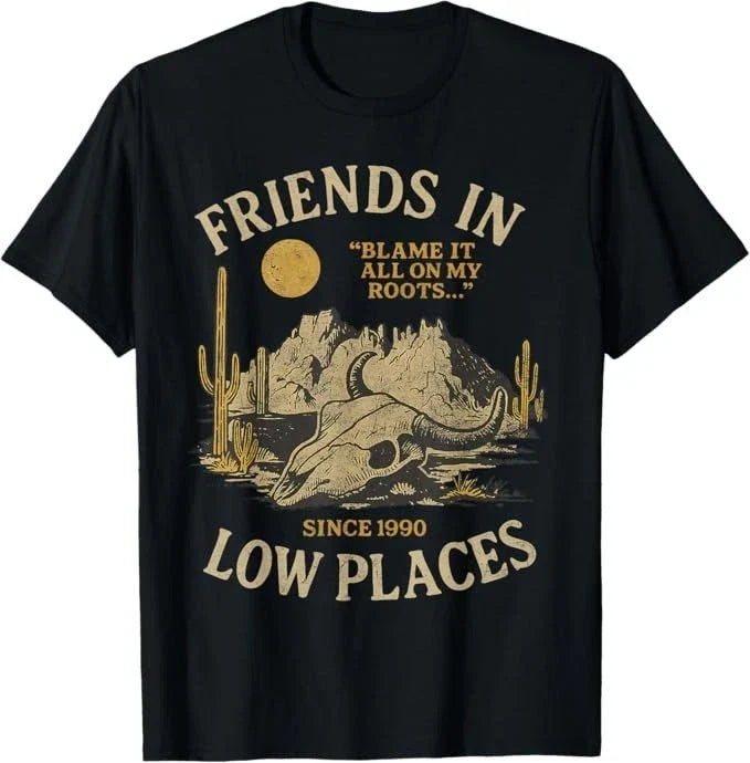 Friend in Low Places Vintage 90s Country Western Men Women T-Shirt