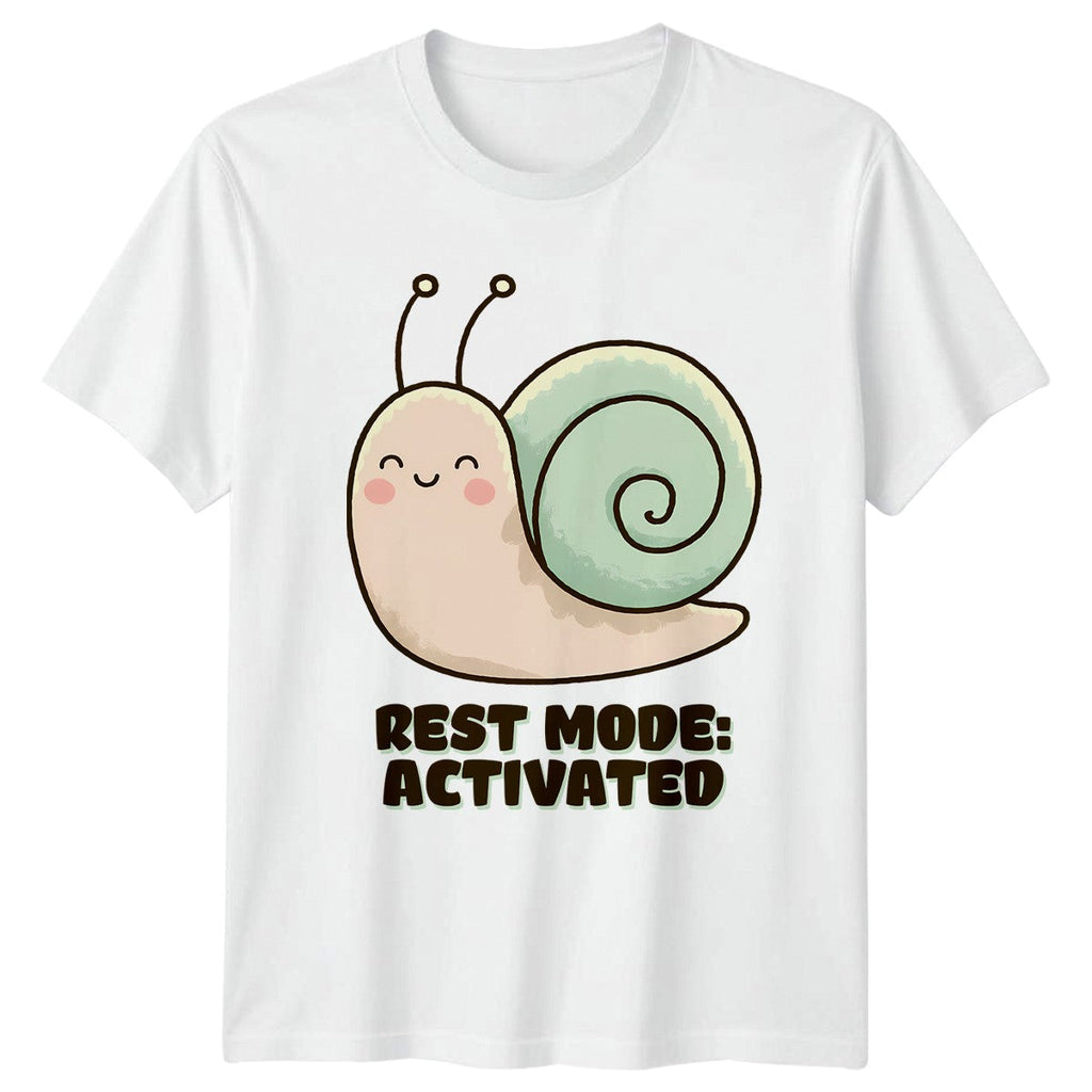 Rest Mode Activated T-Shirt Cute Snail Relaxation Wildlife Gift