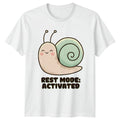 Rest Mode Activated T-Shirt Cute Snail Relaxation Wildlife Gift