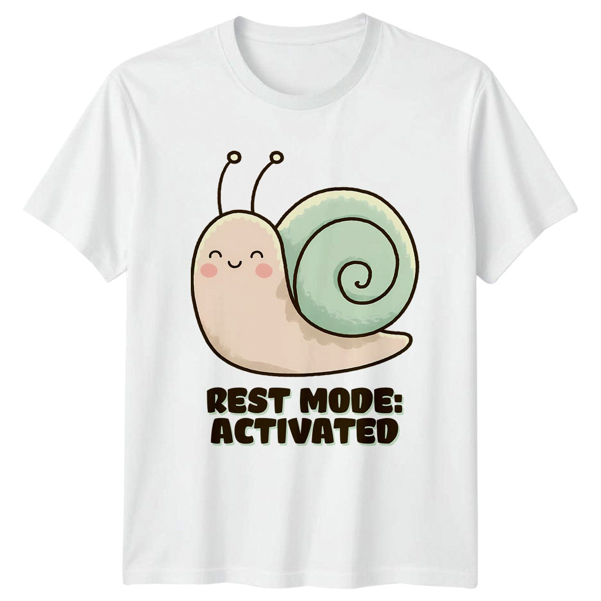 Rest Mode Activated T-Shirt Cute Snail Relaxation Wildlife Gift