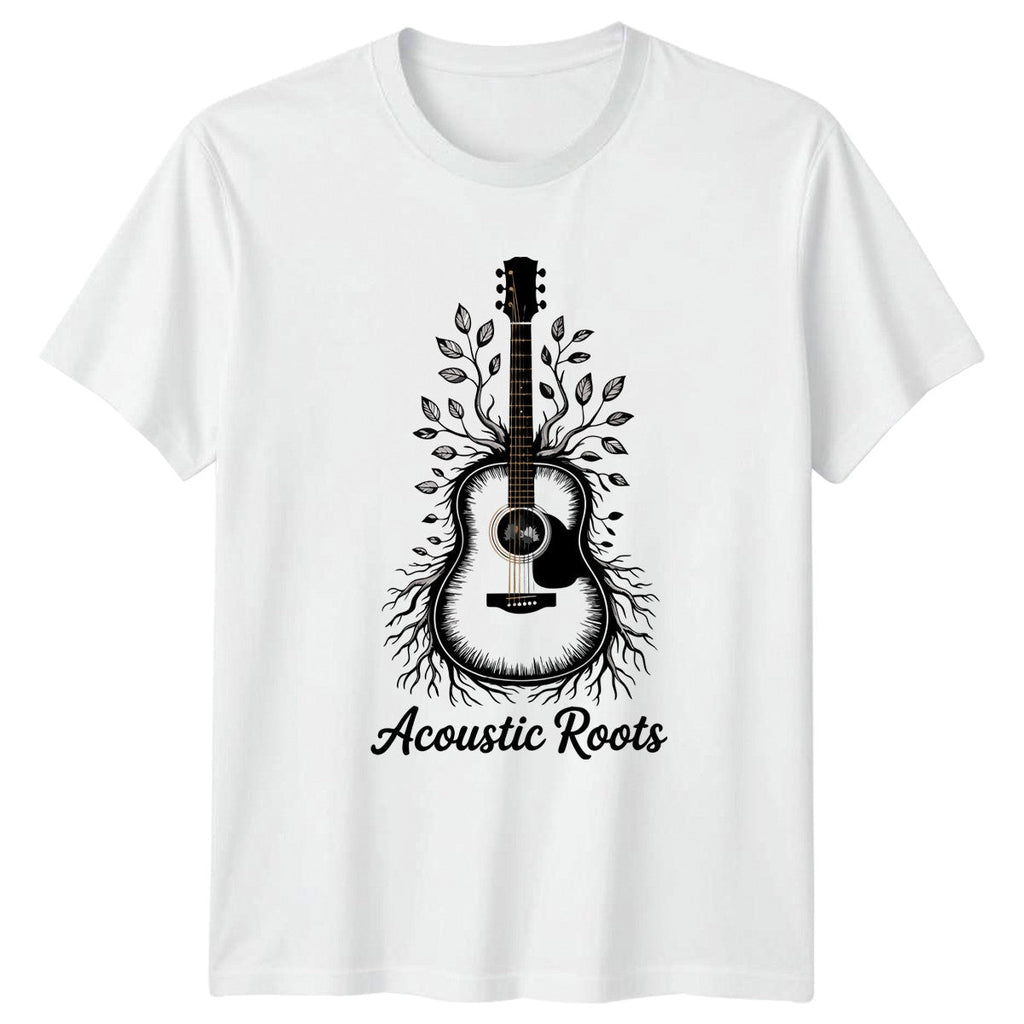 Acoustic Roots T-Shirt Acoustic Guitar Music Gift For Him And Her