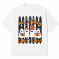 Teacher Halloween Graphic T‑Shirt, Are You Fall‑O‑Ween Directions? Cute Ghost Book Bat Short‑Sleeve Tee Teacher Tshirts